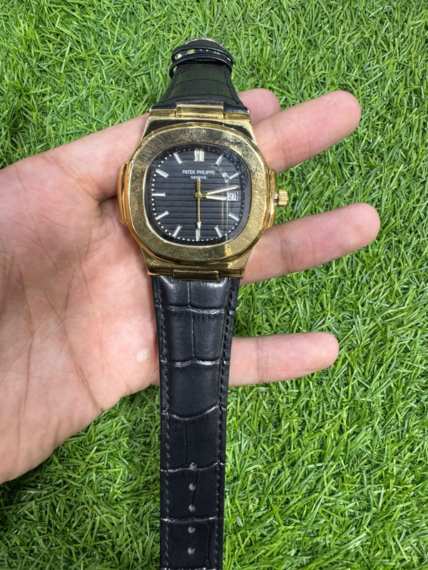 Patek Phillipe Master Leather Edition Black